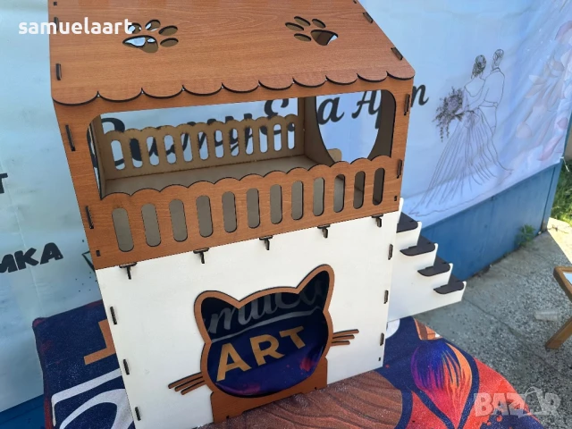 Дървена къщи за котки, снимка 2 - За котки - 50927891