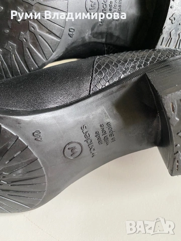 Черни боти Wonders, N 39/ 40, снимка 7 - Дамски боти - 53493807