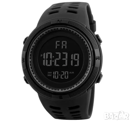 Нов спортен часовник хронометър и други функции черен 48 мм