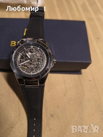 Мъжки скелетон автоматичен часовник, моден спортен самонавиващ се ръчен , снимка 3 - Мъжки - 52024961