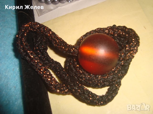 БЕЛ-ЕПОК СТИЛ АРТ БРОКАТЕНО КОЛИЕ с КАТАЛИНЕНО ШЛИФОВАНО ТОПЧЕ 18184, снимка 5 - Колиета, медальони, синджири - 35132098