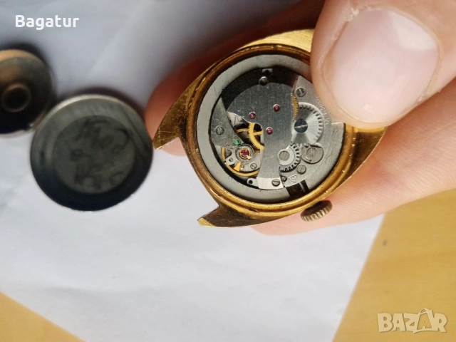 Часовник Заря 17 камней, 17 jewels, работещ, AU 10, снимка 6 - Антикварни и старинни предмети - 53509210