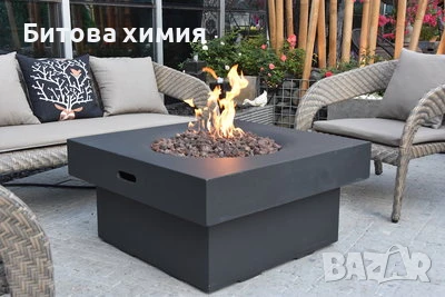 Маса с огнище - кръгла газова камина - отоплител., снимка 3 - Маси - 51255287