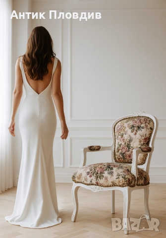 	 Бяло кресло "Английски рози"