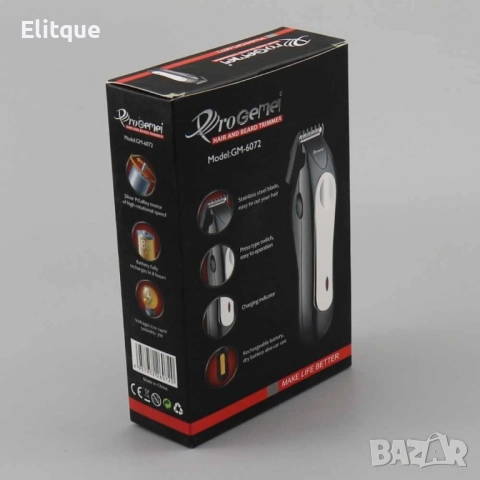 Малка машинка за подстригване и оформяне на брада Gemei GM-6072 - SHAV72, снимка 5 - Тримери - 52806699