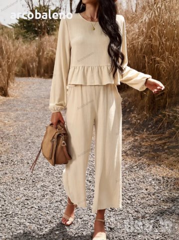 Темпераментен дамски ежедневен комплект от две части, 4цвята,, снимка 4 - Комплекти - 43824097