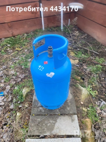 Спешно! Газова бутилка 5 кг (Синя) – Многократна, наполовина пълна