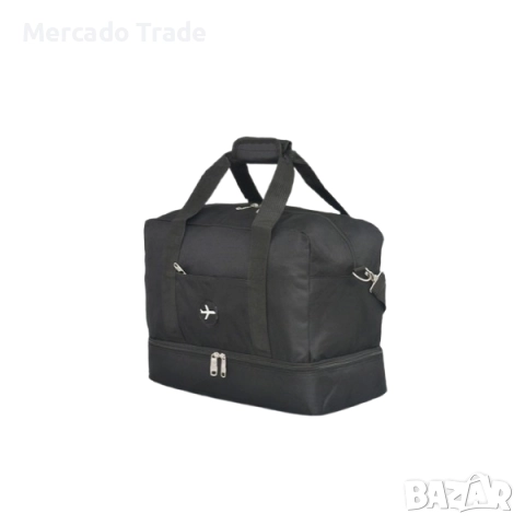 Чанта за ръчен багаж Mercado Trade, 2854, Текстил, Черен, снимка 2 - Куфари - 52241071