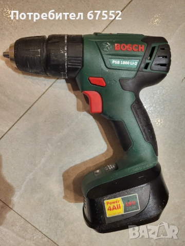 Зелен витноверт Bosch PSB 1800 LI-2 с батерия и куфар. Друго няма! цена: 50лв.