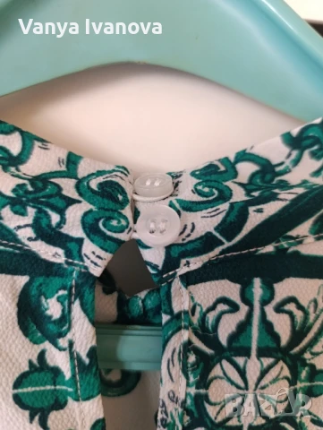 H&M блуза в бяло и зелено ХЛ, снимка 8 - Блузи с дълъг ръкав и пуловери - 51318571