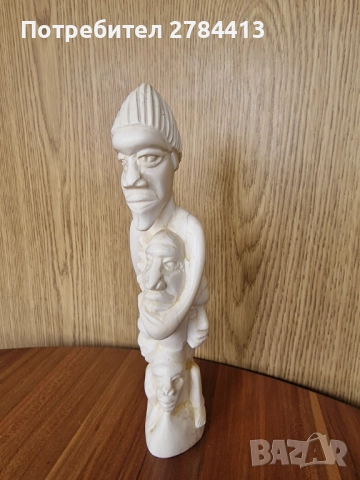 Маконде от слонова кост 23 см. 525 гр., снимка 2 - Статуетки - 52082885