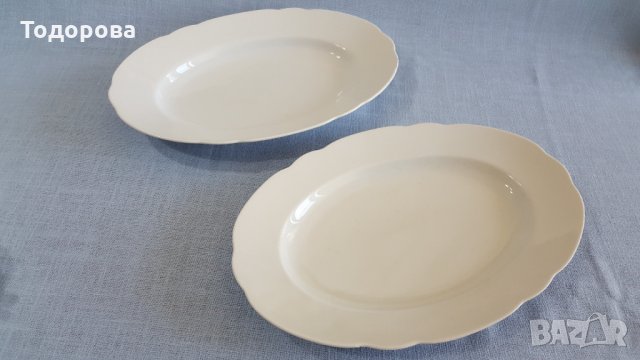 Големи порцеланови елипсовидни плата- Бавария