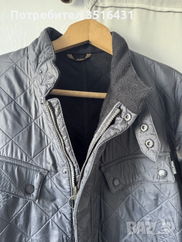 Сиво Мъжко Зимно Яке Barbour - Размер XL, снимка 2 - Якета - 42121857