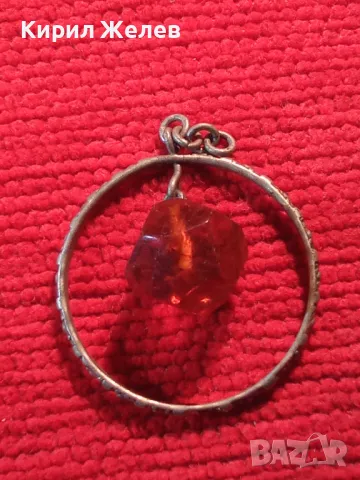 СТАР ПОСРЕБРЕН или СРЕБЪРЕН АРТ ДЕКО КЕХЛИБАРЕН МЕДАЛЬОН ЮВЕЛИРНО ФАСЕТИРАН БАЛТИЙСКИ КЕХЛИБАР 10720, снимка 10 - Антикварни и старинни предмети - 35653795