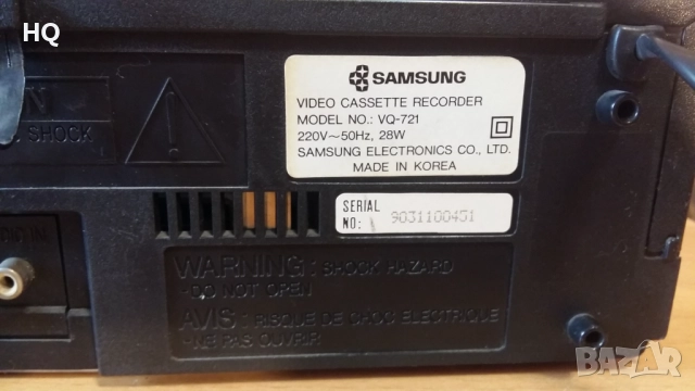 видео SAMSUNG  VQ 721, снимка 4 - Плейъри, домашно кино, прожектори - 52510562