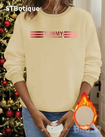 Дамска суитшърт "TOMMY"  – уютен поларен пуловер | STBoutique