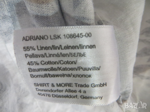 Мъжка риза с дълъг ръкав от лен JTA, снимка 5 - Ризи - 36533167