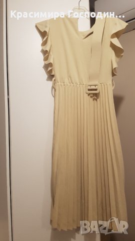  Чисто нова рокля,с етикета бежова ,Солей, снимка 3 - Рокли - 36857920