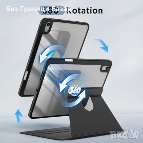 Нов Здрав Калъф кейс за таблет iPad A16 2025/2022 360° PU Кожа + Стойка, снимка 3 - Друга електроника - 51489250