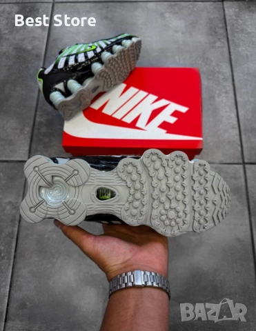 Nike Shox TL - Сиво, Черно и Неоново Зелено Мъжки Маратонки 40-45 Номер , снимка 7 - Маратонки - 52732444