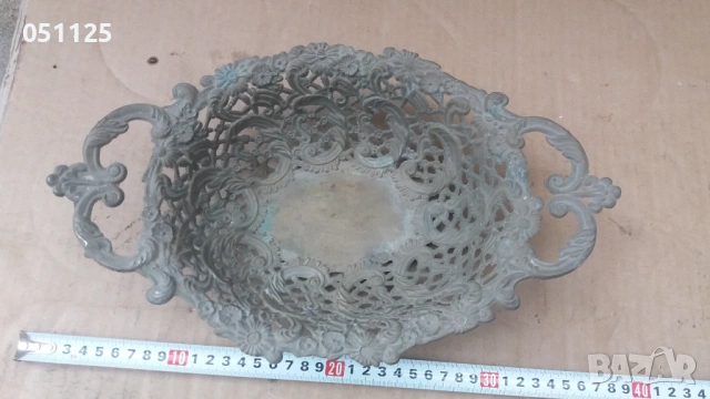 масивна аристократична бронзова фруктиера , снимка 7 - Други ценни предмети - 53025853