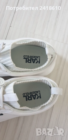 Karl Lagerfeld Leather Mens Size 42/26.5см ОРИГИНАЛ! Мъжки спортно - елегантни обувки / кецове/ есте, снимка 9 - Кецове - 52415267