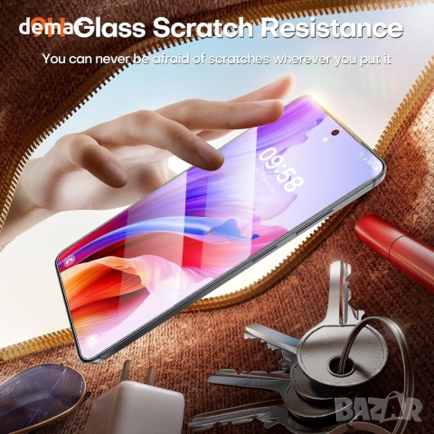 TOCOL 2 бр. протектор за екран за Galaxy S26 Plus 6.7 инча, незабавен монтаж, твърдост 9H+, снимка 5 - Фолия, протектори - 53533914