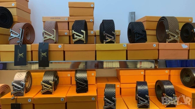 колани от естествена кожа в кутия louis vuitton 