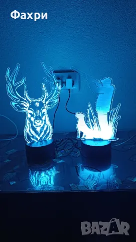 Нощни лампи на тема лов и риболов , снимка 11 - Лед осветление - 49598585