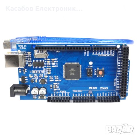 Arduino Mega2560 R3 ATmega2560 CH340 AVR + USB кабел, снимка 2 - Друга електроника - 43535012