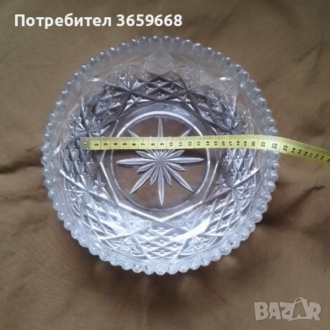 Стъклена купа от едно време, снимка 3 - Антикварни и старинни предмети - 40152169