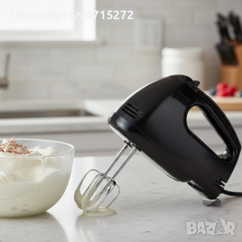 Ръчен миксер Cheffinger – 250W мощност, 7 скорости и 4 бъркалки за бързо и удобно готвене Описание Т