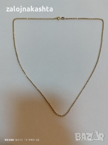 Нов  Златен синджир-1,98гр, снимка 2 - Колиета, медальони, синджири - 43639833