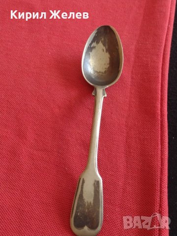 Стара посребрена лъжичка за кафе чай Английски стил с печат за КОЛЕКЦИЯ ДЕКОРАЦИЯ 35272, снимка 4 - Други ценни предмети - 43831739