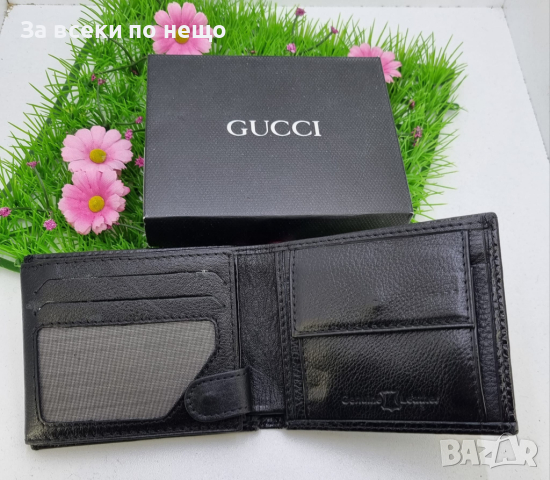 Мъжки черен портфейл Gucci ✅ Louis Vuitton ✅, снимка 4 - Портфейли, портмонета - 44905599