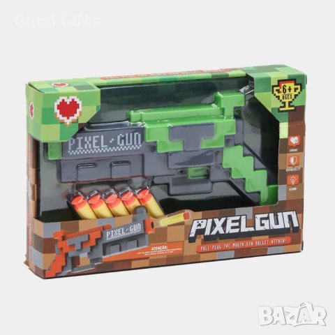 Майнкрафт Пистолет Pixel Gun с меки куршуми