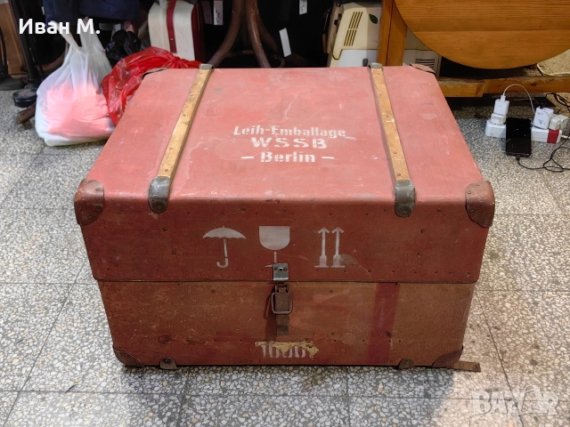 Немски транспортен сандък , снимка 2 - Антикварни и старинни предмети - 52814685