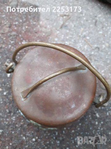 Малък меден съд с бронзова дръжка, снимка 4 - Декорация за дома - 39857608