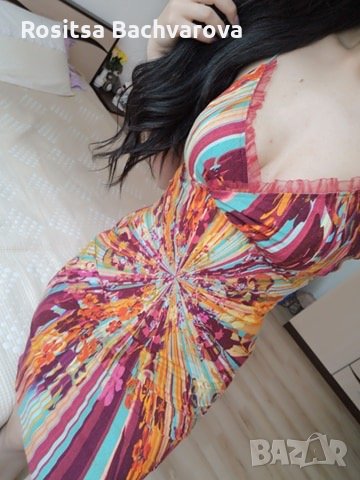 Шарена рокля, М размер, снимка 6 - Рокли - 28823698