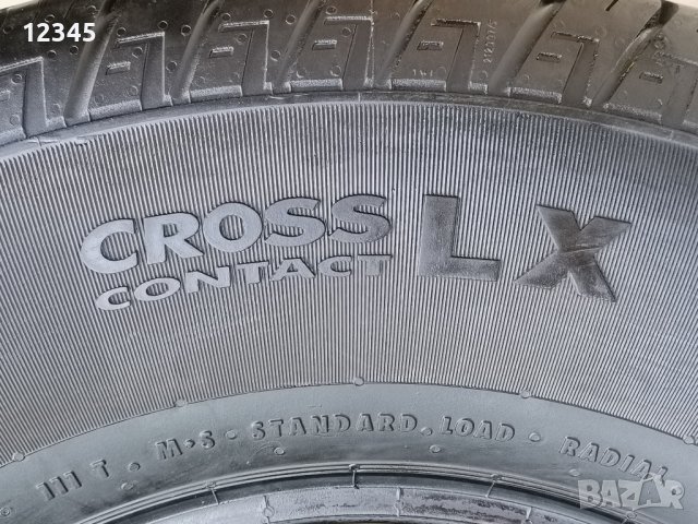 255/70R16 continental 7мм грайфер M+S-№50, снимка 10 - Гуми и джанти - 43437988