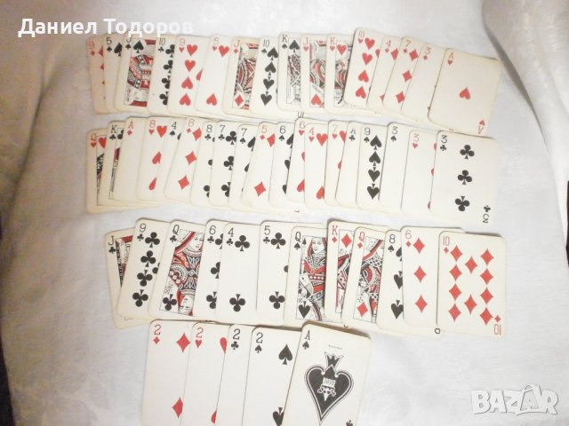 Стари Редки Мини Карти за Игра, , Ретро Карти - 52 бр., снимка 2 - Карти за игра - 39986195