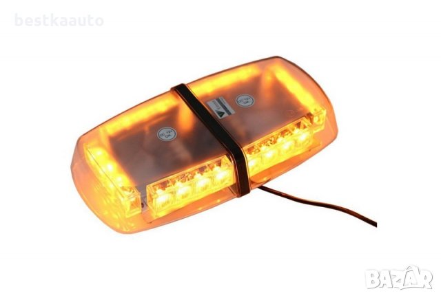 Сигнална жълта ЛЕД LED лампа с магнит 12-24V, снимка 2 - Аксесоари и консумативи - 27280386