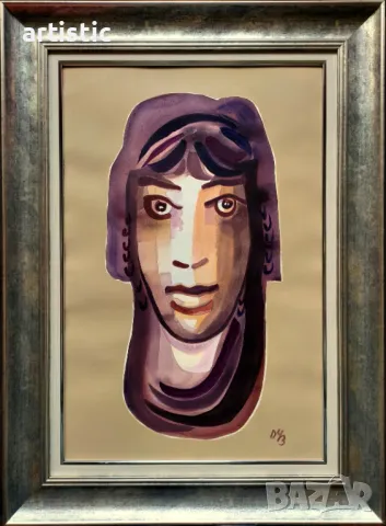 Дечко Узунов, живописен портрет из цикъл "Българка", снимка 1