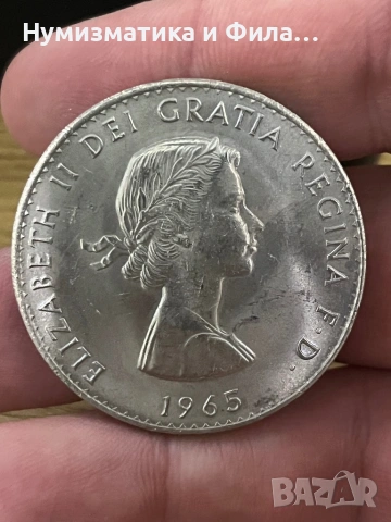 5 шилинга 1965 година Чърчил, снимка 2 - Нумизматика и бонистика - 53292031