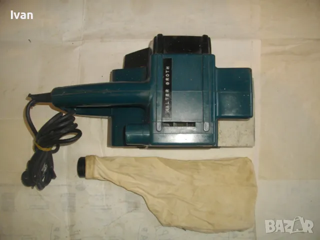 1010 ВАТА AEG НЕМСКИ ГОЛЯМ ПРОФЕСИОНАЛЕН ЛЕНТОВ ШЛАЙФ ПОЧТИ НОВ ОТЛИЧНО РАБОТНО СЪСТОЯНИЕ 350м/мин , снимка 4 - Други инструменти - 48092544