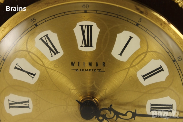 1980's WEIMAR Quartz GDR Немски Настолен Часовник, снимка 5 - Антикварни и старинни предмети - 52990409