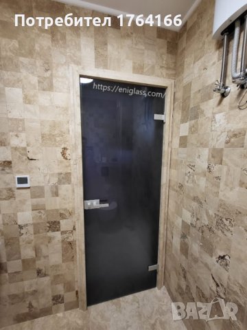 стъклени врати с каса от камък, снимка 2 - Врати за баня - 43397603
