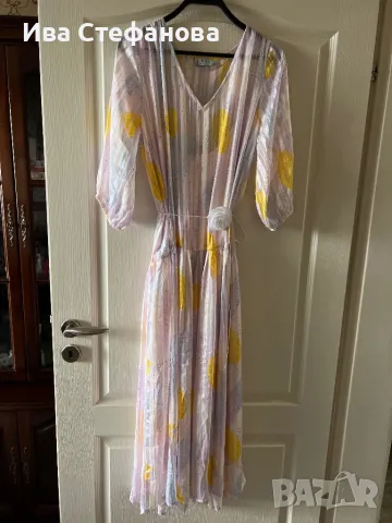 Разкошна нова ежедневна елегантна феерична нежна женствена рокля паднала ниска талия , снимка 5 - Рокли - 50054088