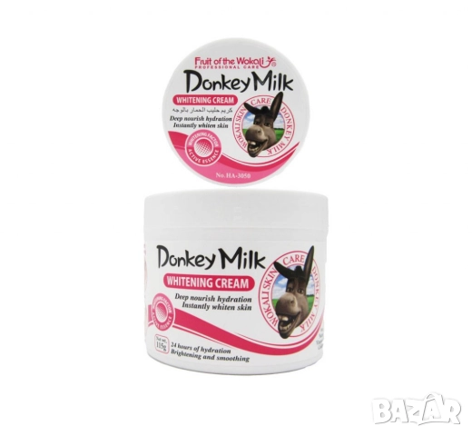 Избелващ и хидратиращ крем за лице с магарешко мляко Fruit of the Wokali ORIGINAL! Състава е еднакъв, снимка 2 - Други - 52098763