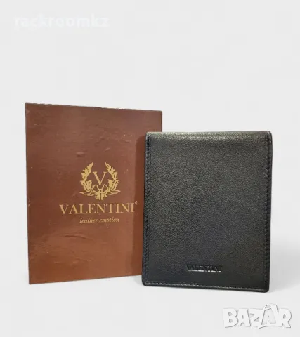 Мъжки портфейл от естествена кожа в черен цвят марка Valentini, снимка 1